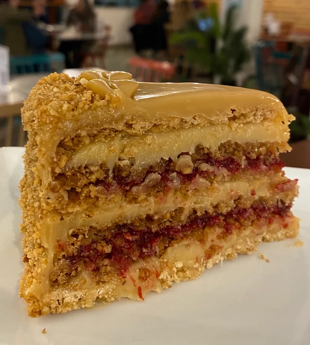 Torta Crocante Frambuesa