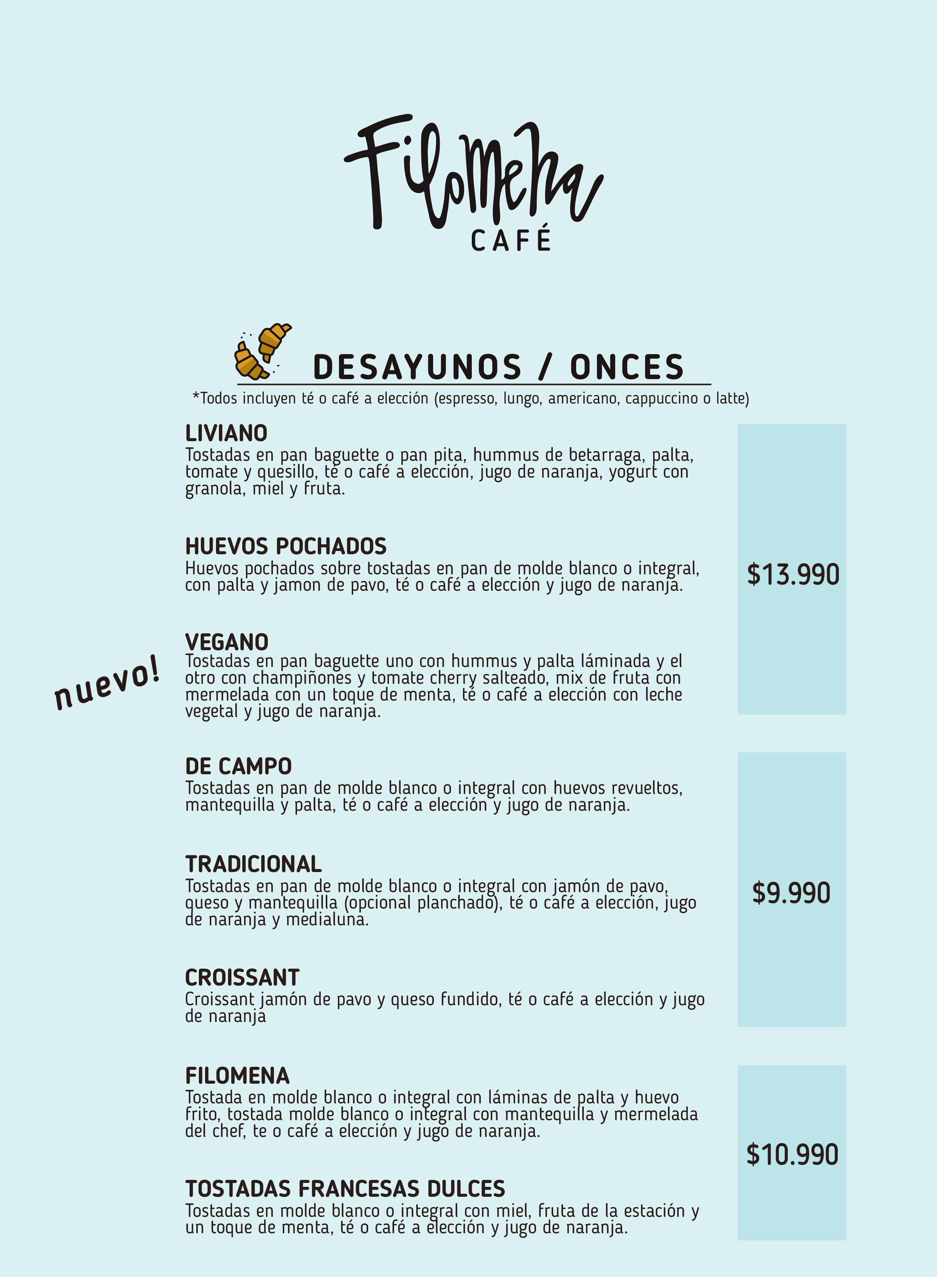 Desayunos - Filomena Cafe