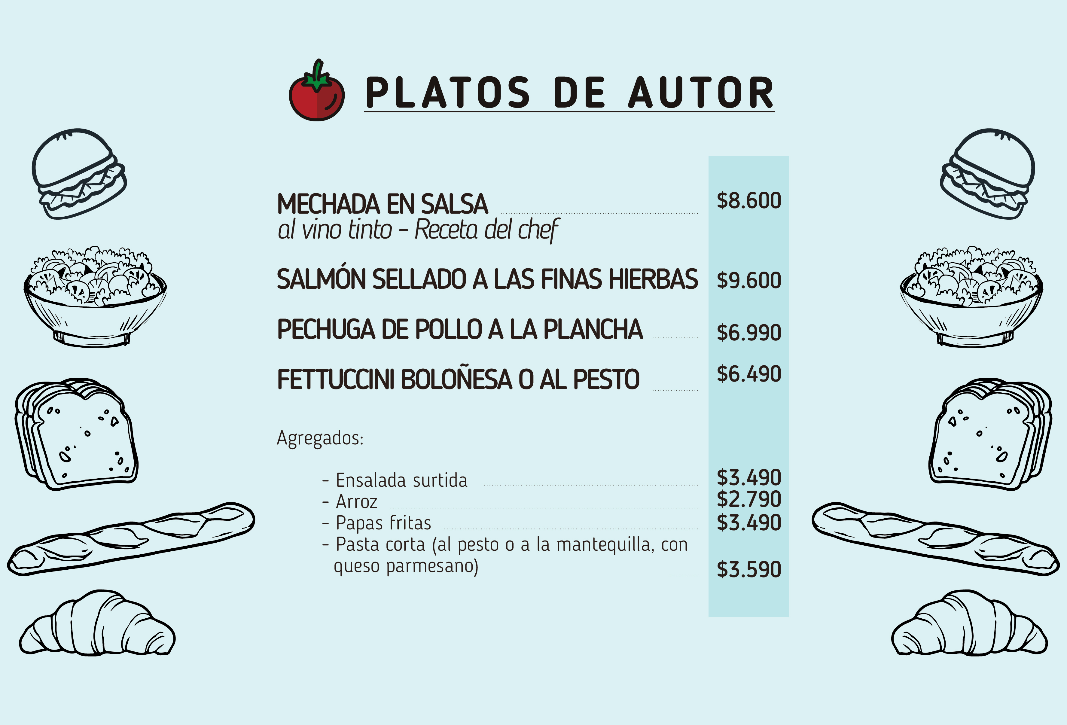 Platos de autor - Filomena Cafe